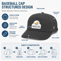 Gorra de Béisbol Bordada Personalizada de 5 Paneles con Logotipo 3D, Visera Curva, para Marcas de Ropa, Minoristas y Compradores Mayoristas