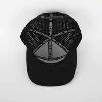 Chapeau noir à 7 panneaux avec Logo en PVC, Gorras en Polyester de haute qualité, casquette de Snapback Hip Hop à bord plat découpé au Laser, vente en gros