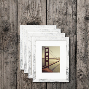 Handmade Rustic 6x8 Inch MDF Wood Picture <b>Frame</b> with Mat 5x7 Sized Wooden Photo <b>Frame</b> for Home Decor <b>Wall</b> or Tabletop Display - Product Image 3