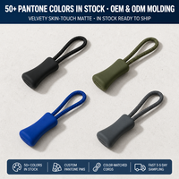 Tirette de fermeture éclair en TPU écologique et ergonomique de 42 mm avec cordon robuste pour vêtements d'hiver, vestes de ski, pantalons de neige et manteaux