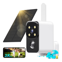 Caméra de surveillance solaire PTZ 4G 2K HD 3MP à détection de mouvement, carte SIM, batterie basse consommation, prix usine