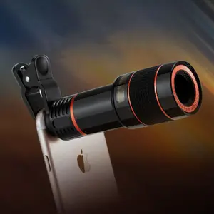 8X 12X ซูมโทรศัพท์มือถือ Telescope กล้องโทรศัพท์มือถือเลนส์ fisheye สำหรับ iphone