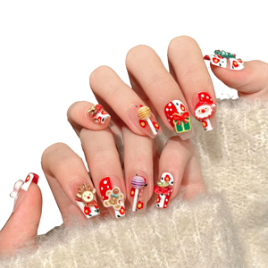 <span class=keywords><strong>เล็บ</strong></span>ปลอม<span class=keywords><strong>ลาย</strong></span>การ์ตูนสามมิติสไตล์เร็กแมน ออริจินัล <span class=keywords><strong>คริสต์มาส</strong></span> <span class=keywords><strong>ลาย</strong></span>โบว์ผีเสื้อ มีให้เลือก<span class=keywords><strong>สี</strong></span>แดงและ<span class=keywords><strong>สี</strong></span><span class=keywords><strong>เขียว</strong></span> - Product Image 1