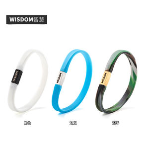 Craft Wolf vente chaude boucle cube carrée en acier inoxydable encourager l'esprit inspirer motivation mot bracelet bracelet en silicone - Product Image 5