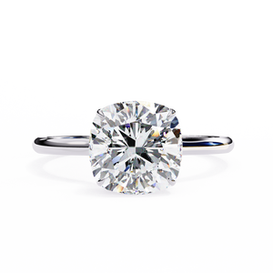 แหวนหมั้นเพชรแล็บโกรว์ทรงบริลเลียนต์ทองคำแท้ 18K สำหรับผู้หญิง รับรองโดย IGI ชุบโรเดียม หรูหรา รุ่น VBR JEWELS - Product Image 4