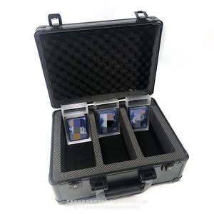 Boîte de rangement pour cartes TCG en plastique noir de haute qualité, sur mesure, pour cartes gradées - Product Image 1