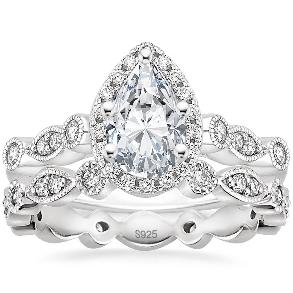 Anillo De Diamantes En Forma De Pera De 3,6 Quilates, Anillo De Compromiso Con Forma De Lágrima, Anillo De Compromiso Con Diamantes, Anillo De Diamantes En Forma De Pera - España
