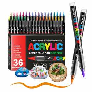Marcadores Acrílicos Líquidos de Venta Directa de Fábrica, para Dibujo Artístico, Pintura, Manualidades Creativas, 36 Colores, MK0027036 - Product Image 1