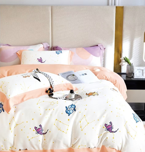 Parure <span class=keywords><strong>de</strong></span> lit en lyocell imprimé 300T, douce pour la peau, pour dormir nu, fraîcheur printemps-été, draps en soie - Product Image 6
