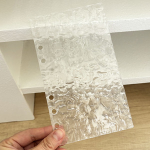 Copertina A6 in Acrilico <span class=keywords><strong>a</strong></span> Fogli Mobili, Rigata Rosa con Effetto Ondulato, Personalizzabile, Regalo per Album Fotografici o Quaderni - Product Image 4