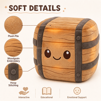 Jouet interactif en bois AI, caisse intelligente parlante, éducatif, 100% polyester, compagnon pour enfants, cadeau