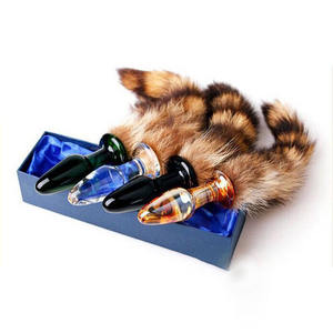 لعبة جنسية ذيل ثعلب حقيقي مع سدادة شرجية زجاجية للنساء للعب الأدوار - Product Image 2