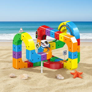 Ensemble de blocs de construction de <span class=keywords><strong>train</strong></span> <span class=keywords><strong>électrique</strong></span> le plus vendu - <span class=keywords><strong>Jouet</strong></span> éducatif en plastique à monter soi-même pour enfants, style <span class=keywords><strong>jouet</strong></span> à encastrer, échelle 1:5 - Product Image 1