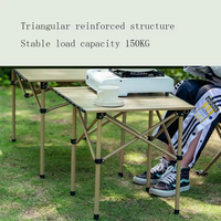 Nouveauté 2027 - Tables pliantes rectangulaires légères en alliage d'aluminium et de fer, empilables, résistantes aux intempéries, polyvalentes pour l'extérieur