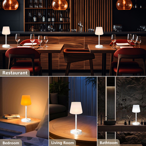 Waterproof lampshade Portable Shower Lamp Rechargeable Dimmable <b>Bedside</b> <b>Table</b> Lamp Suitable for Bedroom,Kitchen,Camping,Outdoor - Product Image 6