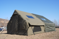 Tenda Udara Oxford Berventilasi 13,5 Meter Persegi Siap AC, Tenda Tiup dengan Pompa untuk Berkemah Keluarga