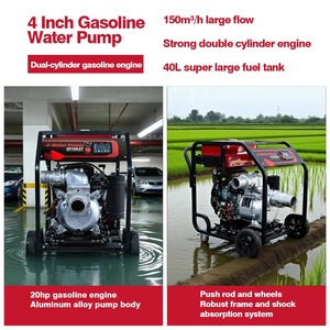 Doppel zylinder 4 Zoll tragbarer Benzinmotor Wasserpumpe 20 PS Benzinmotor Kolbens truktur Wasserpumpe - Product Image 3