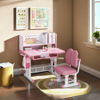 Table d'étude moderne en bois durable pour enfants ensemble de chaises de bureau à hauteur réglable caractéristiques de sécurité pour la maison école utilisation chambre bureau à domicile