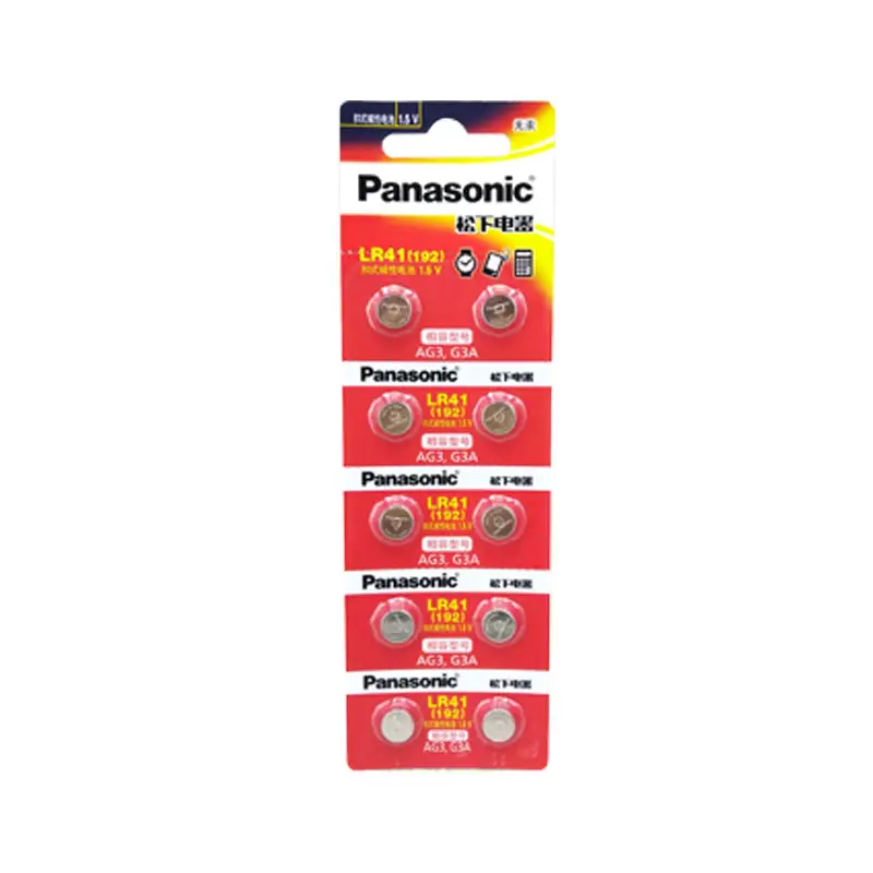 Panasonic LR41 AG3 192 392A 384 L736 1.5V bateria botão alcalina para calculadoras de brinquedo termômetros
