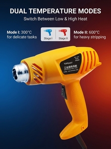 <span class=keywords><strong>Pistola</strong></span> de <span class=keywords><strong>Calor</strong></span> Profesional Multifuncional de 2000W con Cable, 220V EU, para Soldadura de Plástico y Termoencogimiento - Product Image 4