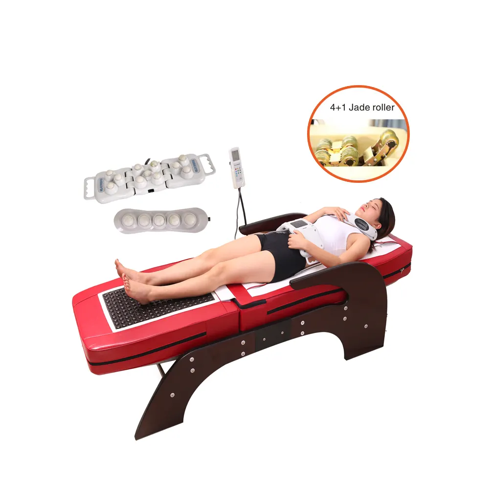 Термоэлектрическая массажная кровать FCC CE, Корея, натуральный нефрит, хиропрактика, ролик для всего тела, массажный стол с дальним инфракрасным излучением