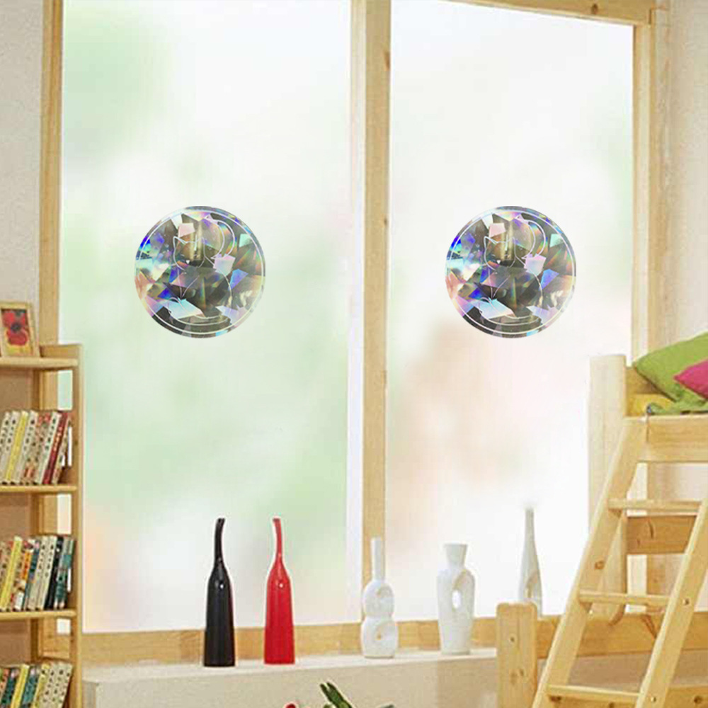 Star Butterfly Rainbow Window Film 3D Sun Catchers Wall Stickers for Home Bedroom Decoration Children Kids Motorcycle Sticker