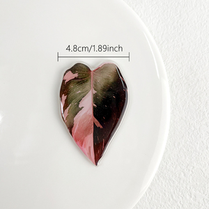 Imanes Acrílicos para Refrigerador con Diseño de Hojas de Plantas, Simulación de Hojas de Princesa Rosadas, Proceso de Goteo de Pegamento de Alta Calidad - Product Image 6