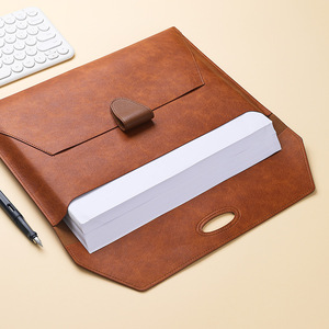 Porte-documents A4 personnalisé avec logo, en cuir PU, fermeture magnétique, pochette pour documents, impression de logo personnalisée, enveloppe pour dossiers - Product Image 3