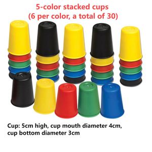 Jouets éducatifs Montessori : Jeu de vitesse avec gobelets empilables en plastique pour la reconnaissance des couleurs, l'entraînement logique et l'éveil intellectuel – Cadeaux amusants - Product Image 6