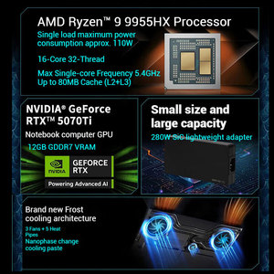 Ordinateurs portables Mechrevo Canglong16 X Pro 2025, tout neuf, avec carte graphique RTX 5070 Ti, processeur Ryzen 9 9955HX, écran 16 pouces 2,5K 300 Hz, ordinateur de jeu Mechrevo - Product Image 2