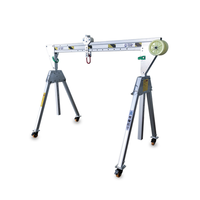Mini-grue portique mobile pliable en aluminium 1T-5T / Mini-grue portique légère en aluminium réglable et portable