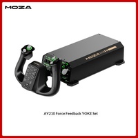 Volant de simulation de vol multifonctionnel MOZA YOKE AY210/AY90 avec joystick et accélérateur à retour de force DCS