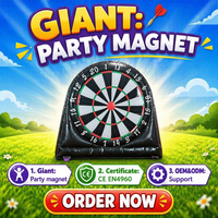 Jeu de fléchettes gonflable géant pour événements en plein air, fléchettes de football avec balles en velcro pour le plaisir familial, cible de fléchettes collantes gonflable