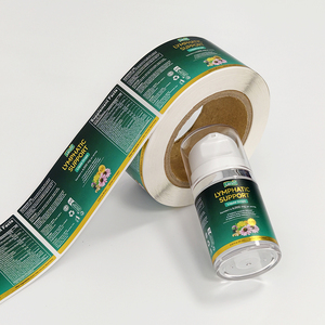 Etiquetas personalizadas en rollo de lámina dorada con estampado plateado en relieve, pegatinas autoadhesivas de vinilo en rollo para empaques de cosméticos de lujo - Product Image 4