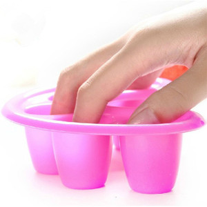 Bol de trempage professionnel ZHI JIA pour ongles, en plastique, portable, solide, pour ongles à cinq doigts, pointes d'art ongulaire, adoucissement des peaux mortes, outil de trempage - Product Image 4