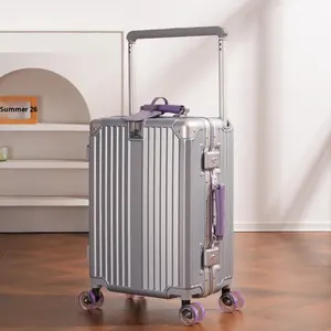 नई शैली वाइड ट्रॉली एल्यूमीनियम फ्रेम उच्च उपस्थिति शुद्ध पीसी सामान बोर्डिंग 20-इंच बॉक्स यूनिवर्सल व्हील टिकाऊ मामला - Product Image 1