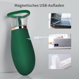 LOVE. Un masque absorbant avec un vibrateur aspirant. Avec 9 fréquences et étanchéité IPX6. Charge magnétique USB. - Product Image 5