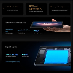 แท็บเล็ตพีซีรุ่นใหม่ Y700 รุ่นที่สี่ AI Yuan Qi Edition ประสิทธิภาพการเล่นเกม Snapdragon 8 Ultimate Edition 12+256G Wi-Fi สีดำ - Product Image 3