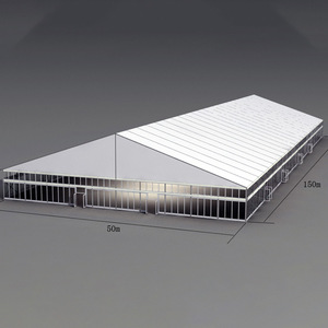 Large Aluminum Tent Outdoor Storage Shelter Gas Station <b>Canopy</b> PVC Flame Retardant Gable <b>Roof</b> Tent - Product Image 1