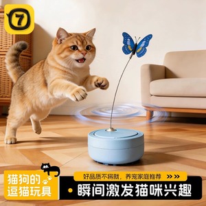 Jouet automatique pour chat en forme de papillon, fil d'acier durable, fournitures pour animaux de compagnie pour l'auto-entretenement des chats - Product Image 5
