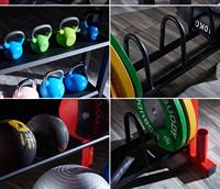 Étagère de rangement modulaire robuste en fer réglable pour équipement de gym, avec plusieurs plateaux interchangeables, pour clubs de fitness commerciaux