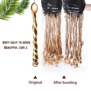 Julianna Bán Buôn Kanekalon 6x 300G Cơ Thể Lỏng Lẻo Sóng Pony Phong Cách Xoắn Ốc Xoăn Tổng Hợp Pháp Lọn Tóc Bện Phần Mở Rộng Tóc - Product Image 4