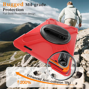 Fundas Resistentes para Tablet <span class=keywords><strong>Redmi</strong></span> <span class=keywords><strong>Pad</strong></span> 2 2025 de 11 Pulgadas, Resistentes, de <span class=keywords><strong>3</strong></span> Capas, con Rotación de 360 Grados, Soporte, Correa de Mano y Correa para el Hombro - Product Image 4