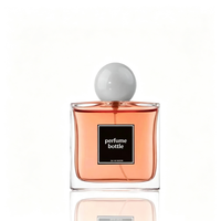 Flacon de parfum carré en verre de haute qualité 50 ml, flacon pulvérisateur avec col à vis, conteneur de parfum rechargeable avec bouchon à bille