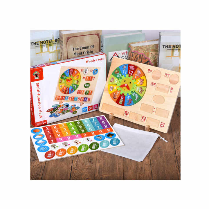 Wooden Toys Rattles Educational Toy Rainbow Blocks Montessori Baby Colorful Kids Music main image 1