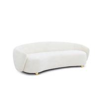 Canapé de forme unique de villa de luxe Meubles italiens minimalistes sur mesure Ensemble de canapés de meubles de salon modernes