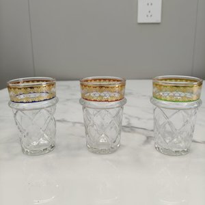 Nuovo Set di <span class=keywords><strong>Bicchieri</strong></span> Marocchini in Vetro 6/<span class=keywords><strong>12</strong></span> Pezzi con Incisioni Dorate, Tazze per <span class=keywords><strong>Acqua</strong></span> e <span class=keywords><strong>Bicchieri</strong></span> da Tè in Stile Arabo - Product Image 3