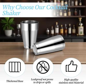 Kit de Barman con Logotipo Personalizado, Mezclador de Bebidas, Coctelera Boston con Peso para Barman - Product Image 3