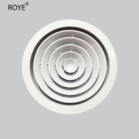 Diffuseur d'air rond en plastique à persiennes pour sortie de climatiseur central, installation murale facile pour sites sportifs et supermarchés