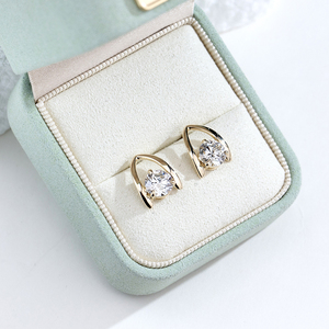 Pendientes de Diamantes de Oro Amarillo de 9K MSE-876 de Messi Jewelry para Mujer - Product Image 5